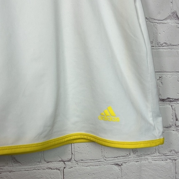 Adidas Climalite White and Yellow Tennis Skort - Picture 3 of 10